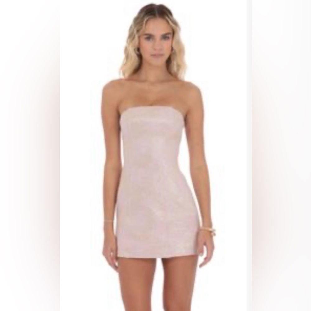 Lucy in the Sky Strapless Pink Dress